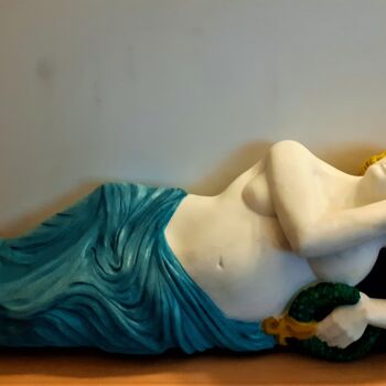 Sculptuur getiteld "SARCOFAGO ROMANO MM…" door Severino Braccialarghe, Origineel Kunstwerk, Steen