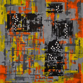 Malerei mit dem Titel "Colorful Spots (046)" von Sevil Ahmadian, Original-Kunstwerk, Acryl