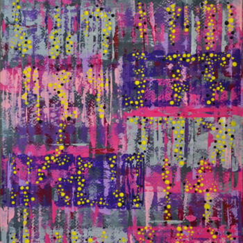 Painting titled "Colorful Spots (076)" by Sevil Ahmadian, Original Artwork, Acrylic