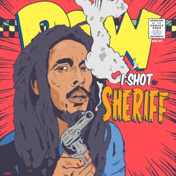 Dessin intitulée "I Shot The Sheriff" par Sexy Rabbit, Œuvre d'art originale, Photographie numérique