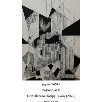 Dessin intitulée "Bağlantılar II" par Şeyma Yaşar, Œuvre d'art originale, Acrylique