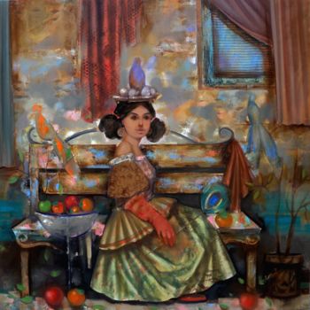 Pintura titulada "Girl from tale (120…" por Seyran Mejanyan, Obra de arte original, Oleo Montado en Bastidor de camilla de m…