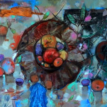 Pintura titulada "Still life (80x60cm…" por Seyran Mejanyan, Obra de arte original, Oleo Montado en Bastidor de camilla de m…