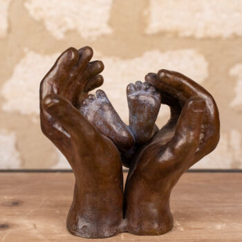 Sculpture titled "La Naissance" by Seys Sculpture, Original Artwork, Bronze