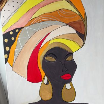 Peinture intitulée "Série STYL'AFRIQUE14" par Sandrine Fiacre, Œuvre d'art originale, Acrylique