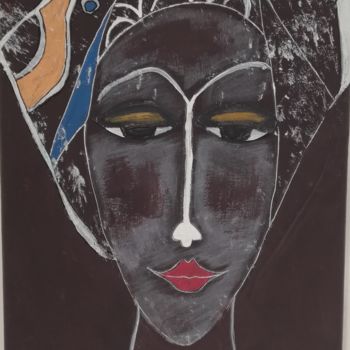 Pittura intitolato "Série STYL'AFRIQUE20" da Sandrine Fiacre, Opera d'arte originale, Acrilico