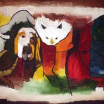 Malerei mit dem Titel "The Society" von Shabu Kutty, Original-Kunstwerk