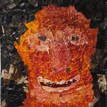 Peinture intitulée "The Laughing Face" par Shadi Tuafra, Œuvre d'art originale, Acrylique
