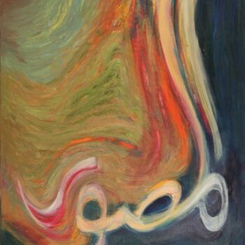 Painting titled "Al-Musawir 1" by Shafique Farooqi, Original Artwork, Oil