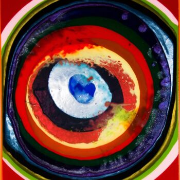 Painting titled "Eye-of-the-galaxy" by Shagmac, Original Artwork, Pigments
