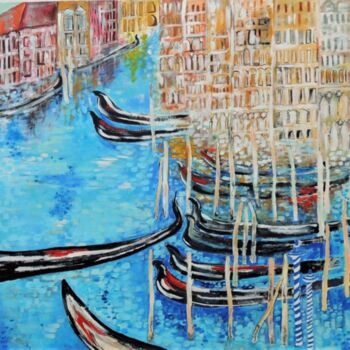 Peinture intitulée "Venice" par Shahid Zuberi, Œuvre d'art originale, Acrylique