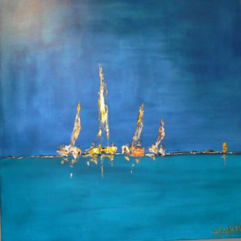 Painting titled "AMERICA'S CUP" by Shahine Blonz, Original Artwork