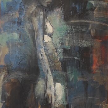Картина под названием "Solitude" - Shahram Nabati, Подлинное произведение искусства, Масло Установлен на Деревянная рама для…