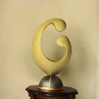 Sculpture titled "Mother's Love (1)" by Shahriar Aghakhani, Original Artwork, Plaster