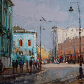 Картина под названием "Лето, солнце, дождь…" - Shalaev Alexey, Подлинное произведение искусства, Масло Установлен на Деревян…