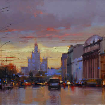 Peinture intitulée "Lowered the twiligh…" par Shalaev Alexey, Œuvre d'art originale, Huile