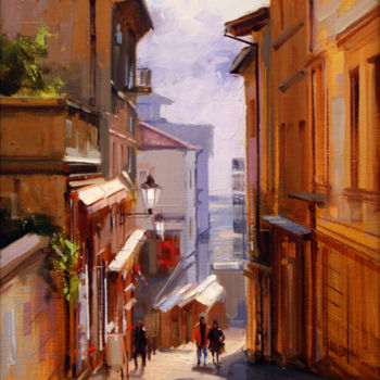 Peinture intitulée "San Marino, January…" par Shalaev Alexey, Œuvre d'art originale, Huile