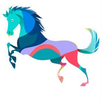 Цифровое искусство под названием "Horse" - Shamim Shaikh, Подлинное произведение искусства, 2D Цифровая Работа