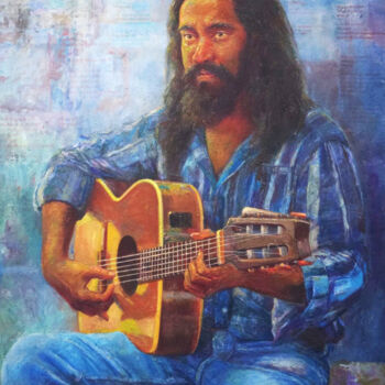 Painting titled "Serenade" by Shanaka Kulatunga, Original Artwork, Oil Mounted on Wood Stretcher frame
