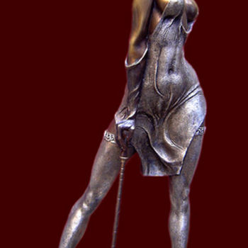 Skulptur mit dem Titel ""Girl with a walkin…" von Shanaro, Original-Kunstwerk
