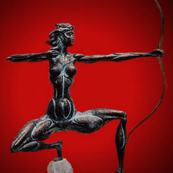 Скульптура под названием ""Savage" 1" - Shanaro, Подлинное произведение искусства, Металлы