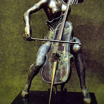 Sculpture titled ""Cello"" by Shanaro, Original Artwork, Metals