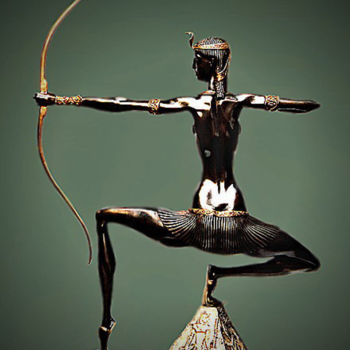 Скульптура под названием ""Egyptian" 1" - Shanaro, Подлинное произведение искусства, Металлы