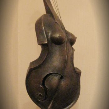 Sculpture titled "violin" by Shanaro, Original Artwork, Metals