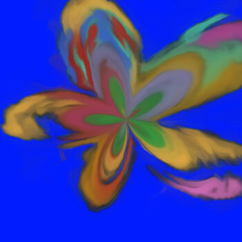 Digital Arts titled "Blue Flavor" by Shanny Ask Lasasa, Original Artwork, Digital Painting