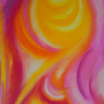 Drawing titled "Caresses d'ange 1" by Shanty, Original Artwork, Pastel