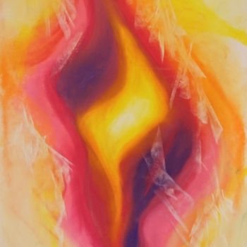 Dessin intitulée "Caresses d'ange 6" par Shanty, Œuvre d'art originale, Pastel