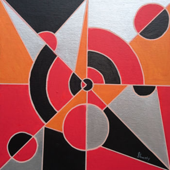 Peinture intitulée "Géométrie variable" par Shanty, Œuvre d'art originale, Acrylique