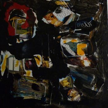 Pittura intitolato "fenêtre encres et l…" da Carol Shapiro, Opera d'arte originale, Olio