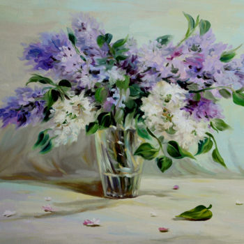 Painting titled "lila" by Svetlana Laurent, Original Artwork, Oil