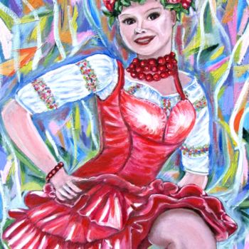 绘画 标题为“Украинский танец по…” 由Елена Шарагова, 原创艺术品, 油