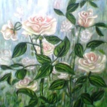 Картина под названием "Розы" - Елена Шарагова, Подлинное произведение искусства, Масло