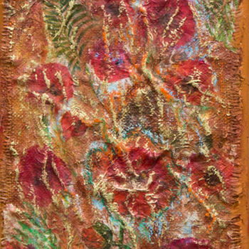 Painting titled "Among flowers" by Sharmane Behechti, Original Artwork, Acrylic