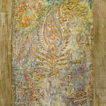 Painting titled "Spiritual Termeh" by Sharmane Behechti, Original Artwork, Acrylic