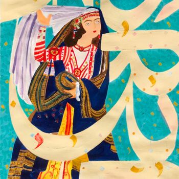 Painting titled "Wakhi Tribe (The An…" by Sharmene Yousuf (Meneartiste), Original Artwork, Oil