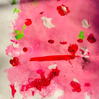 Картина под названием "Life is Pink" - Sharmene Yousuf (Meneartiste), Подлинное произведение искусства, Акрил