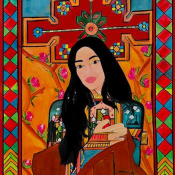 Malarstwo zatytułowany „Aura the ancient la…” autorstwa Sharmene Yousuf (Meneartiste), Oryginalna praca, Olej
