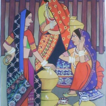 Peinture intitulée "Painting 3 - by Sha…" par Sharmila Sharma, Œuvre d'art originale, Huile