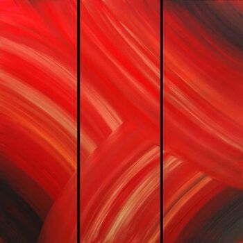 Painting titled "Red Veils" by Sharon Cummings, Original Artwork