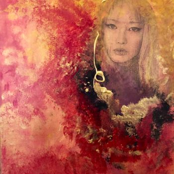 Painting titled "Asian" by Sharon Kleiman, Original Artwork, Acrylic