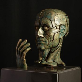 Sculpture titled "Shock" by Sharzhy, Original Artwork, Metals