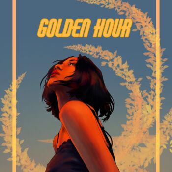 Digital Arts titled "Her Golden hour" by Shawn Garrine, Original Artwork, Digital Painting