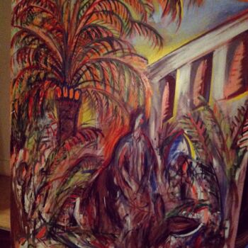 Painting titled "palm sunday" by Shawn Mckinley, Original Artwork, Oil