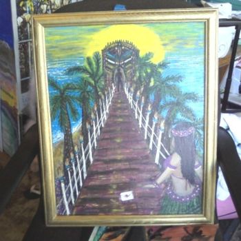 Painting titled "Hawii love story" by Shawna, Original Artwork, Oil