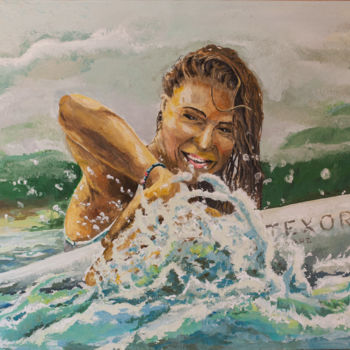 Peinture intitulée "Surfer" par Vyacheslav Shcherbakov, Œuvre d'art originale, Acrylique