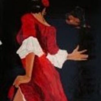 Malerei mit dem Titel "Flamenco woman" von Shearart.Blogspot, Original-Kunstwerk